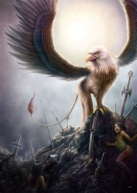 Griffin By Lun Fantasy Art Illustrations Fantasy Beasts Mythical