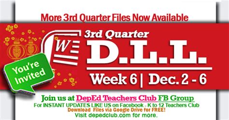 Week 6 3rd Quarter Dll Archives The DepEd Teachers Club