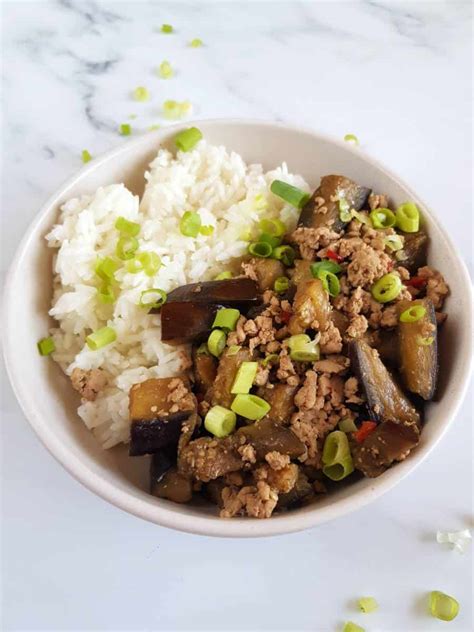 Easy Ground Pork And Eggplant Skillet Hint Of Healthy