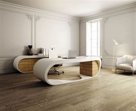 Wooden Floor Unique Office Desk Modern Commercial Office