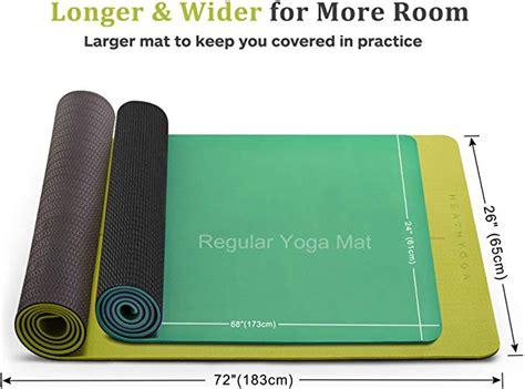heathyoga eco friendly non slip yoga mat body alignment system sgs certified tpe material