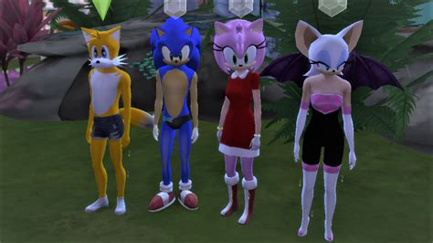 Os Sims 4 — Tails Miles Sonic Amy Rose Rouge 4 Heads