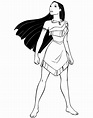 Lady Pocahontas Coloring Page - Free Printable Coloring Pages for Kids