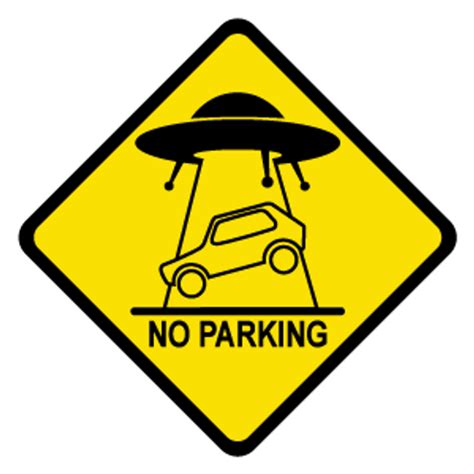 Ufo Abduction Car Road Sign Sticker Sticker Mania