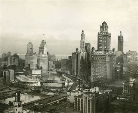 Chicago Skyline 1931 Vintage City View Photograph 24x30 Print