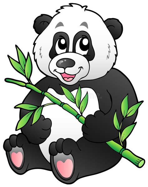 Panda Eat Bamboo Cartoon
