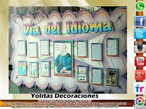 Yolitas Decoraciones Dia Del Idioma Mural Para Tablero
