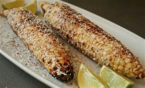 Grilled Corn On The Cob Butter Mayonnaise Chilli Powder Parmesan