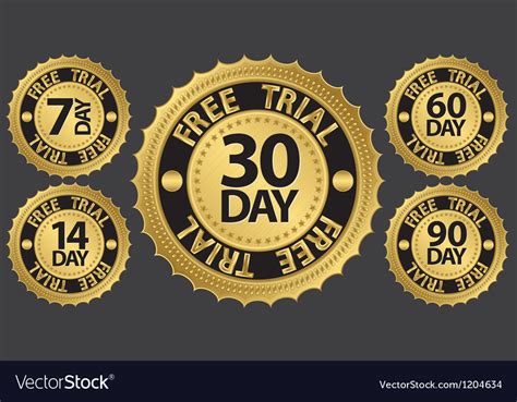 30 Day Free Trial Royalty Free Vector Image Vectorstock