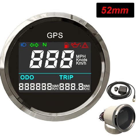 Mm Digital Gps Speedometer Odometer Trip Meter Adjustable For Car