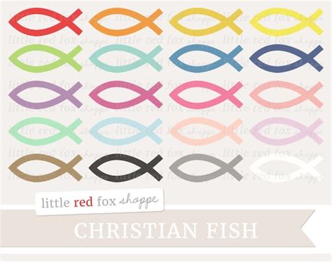 Christian Fish Clipart Religious Clip Art Church Clipart Etsy