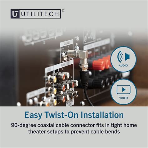 Utilitech Nickel Right Angle Screw On F Connector In The Video