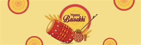 Happy Vaisakhi Celebration Banner 2051046 Vector Art At Vecteezy