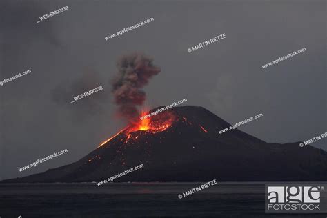 Indonesia Anak Krakatau Volcanic Eruption Stock Photo Picture And