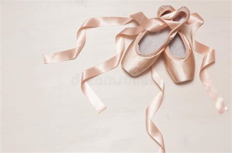 Pink Ballet Shoes With Ribbons Stock Image Image Of Activity