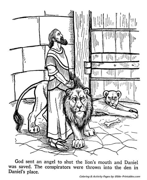 Daniel Put Into The Lions Den Old Testament Coloring