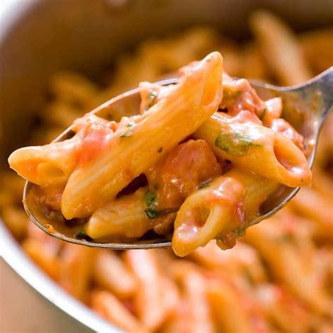 Pasta With Creamy Tomato Sauce America S Test Kitchen Recipe