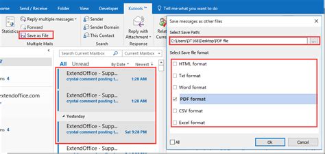 How To Save Multiple Selected Emails As Msg Files In Bulk In Outlook