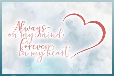 Always On My Mind Forever In My Heart Memorial Quote Svg Files Etsy Uk