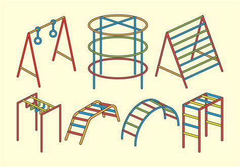 Jungle Gym Icons 159168 Vector Art At Vecteezy