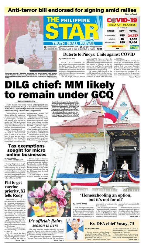 The human rights situation in the philippines deteriorated in 2020. The Philippine Star-June 13, 2020 Newspaper - Get your ...
