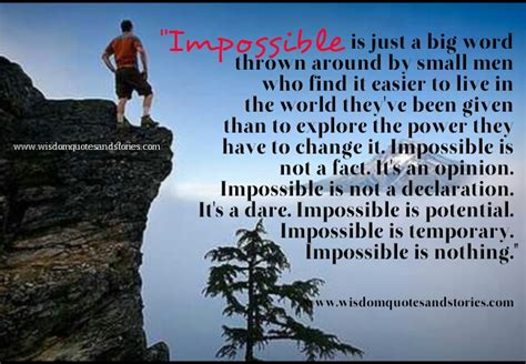 Impossible Is Nothing Wisdom Quotes And Stories