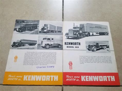 1940s Kenworth Truck Brochure Lot Of 2 Old Vintage 1956443478