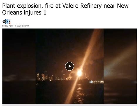 Video Explosion At Valero Meraux Refinery