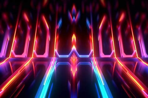 Premium Ai Image Modern Futuristic Neon Light Background