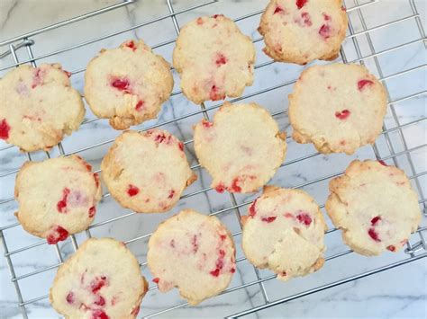 Cherry Almond Shortbread Cookies Robyn Loves Cake