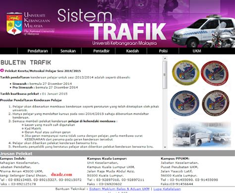 …tentang permohonan pinjaman kenderaan bagi memudahkan anda untuk mencari maklumat yang lebih lanjut: ATUNTED: CARA DAPATKAN STIKER KENDERAAN UKM