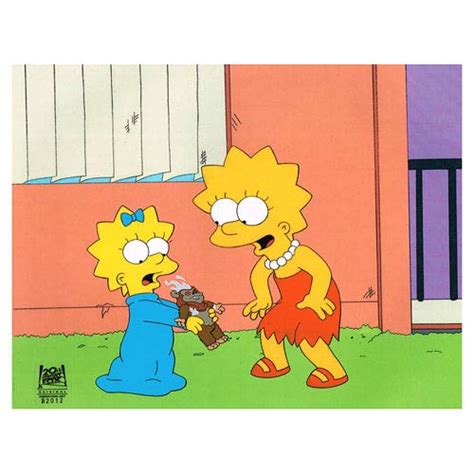 Simpsons Lisa And Maggie Original Production Cel Best Action Figures