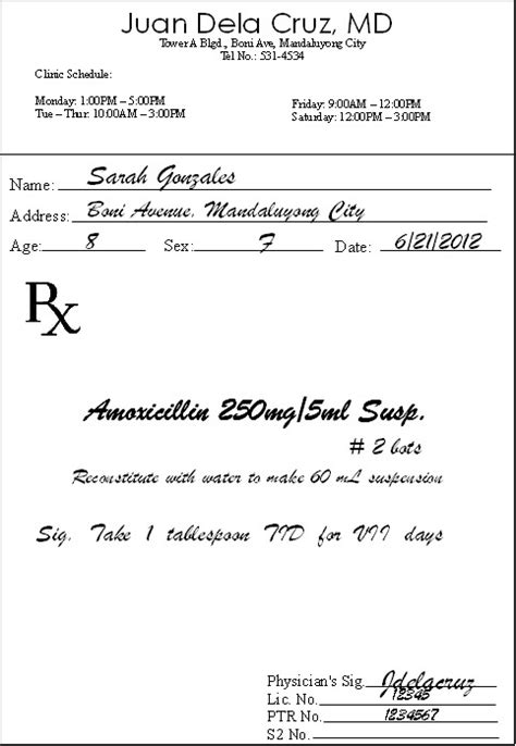 Sample prescriptions and medication orders. What does the symbol ℞ (Rx) in medical prescriptions and ...