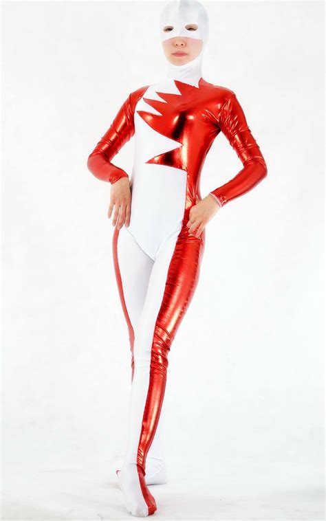 Red White Sexy Halloween Costumes For Women Zentai
