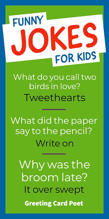 The best jokes for kids — and we're talking really funny jokes — are actually fairly hard to make up on your own. Jokes For Kids To Make Them Laugh | Greeting Card Poet ...