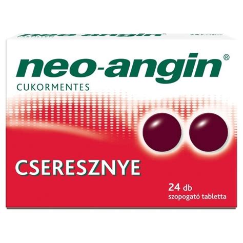 Neo Angin Cseresznye Szopogató Tabletta 24 Db Medicinanet