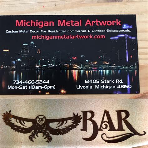 Bar Metal Wall Art Sign Michigan Metal Artwork
