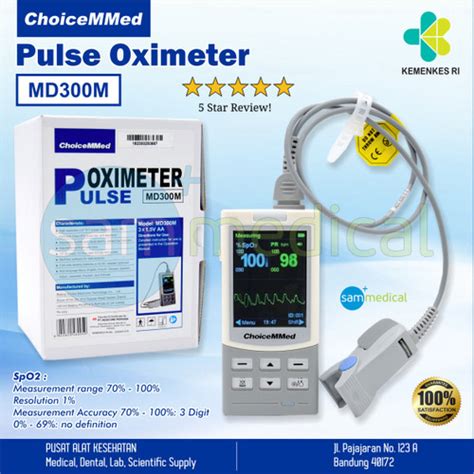 Promo Choicemmed Pulse Oxymeter Oximeter Spo2 Saturasi Oksigen Md300m