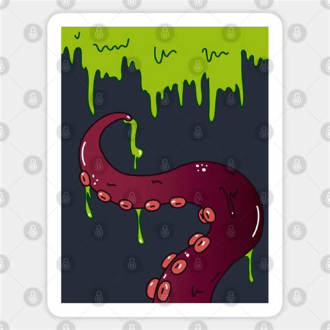 tentacle and slime tentacles sticker teepublic