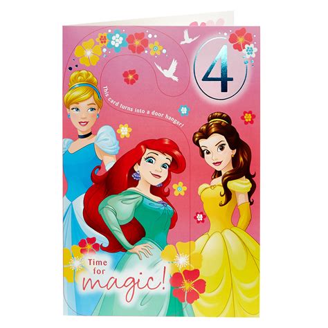 Buy Disney Princess 4th Birthday Card For Gbp 099 Card Factory Uk