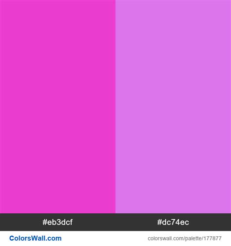 Pink Colors Palette Eb3dcf Dc74ec Colorswall