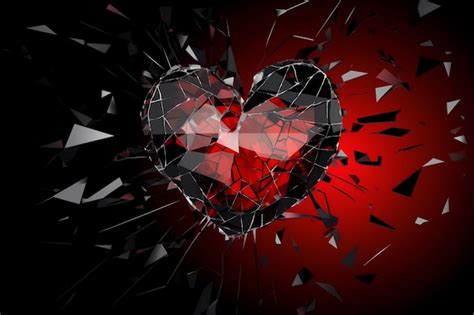 Resumen Corazón Destrozado Como Valentine Y Amor Fondo Generativo Ai