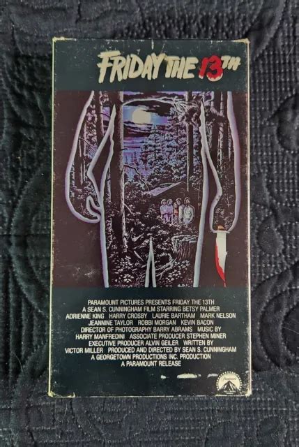 Friday The 13th Vhs Tape 1980 1988 Release Vhs Horror Jason Vorhees 2500 Picclick