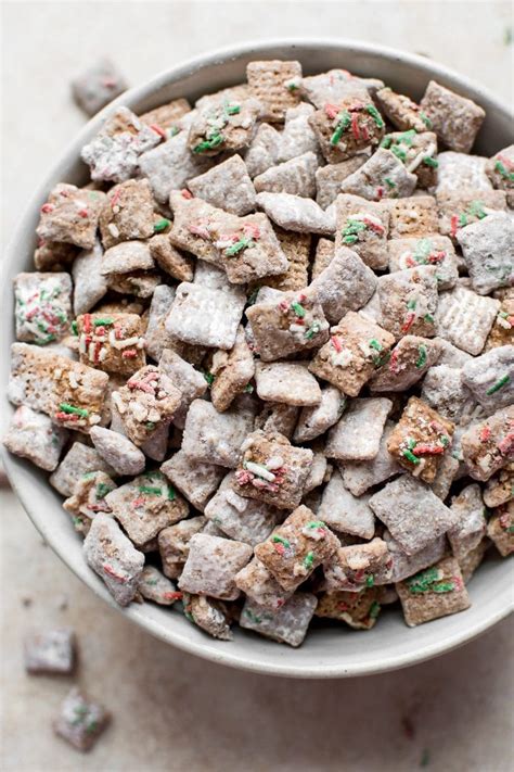 Christmas puppy chow recipe is a family tradition around here. Christmas Puppy Chow Recipe • Salt & Lavender
