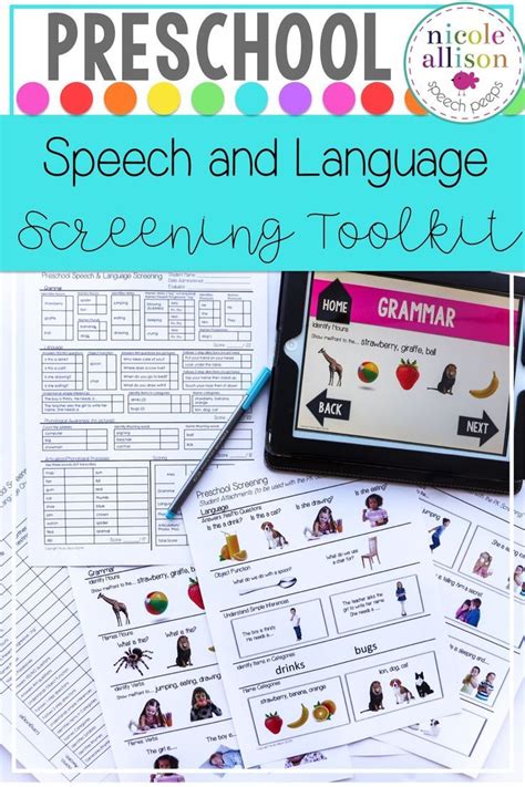 Screening Toolkit For Preschool Speech And Language English Version