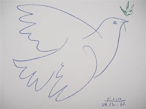 After Pablo Picasso Dove Of Peace Lithograph At 1stdibs Picasso