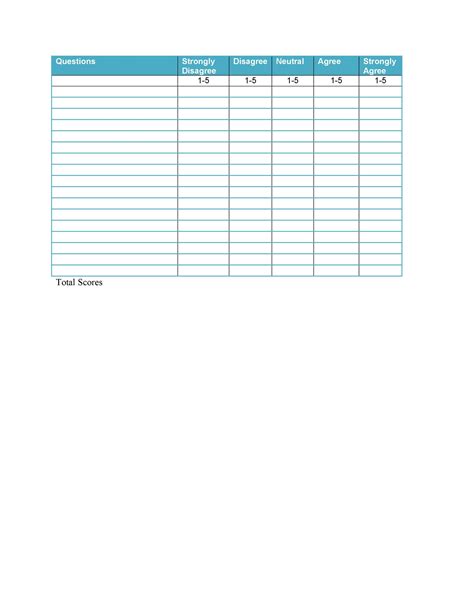 30 Free Likert Scale Templates And Examples Templatelab