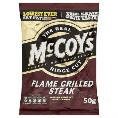 Mccoys Flame Grilled Steak Crisps 50g Approved Food