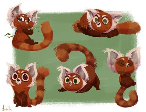 Cute Red Pandas Character Design Animation Character Design Red Panda