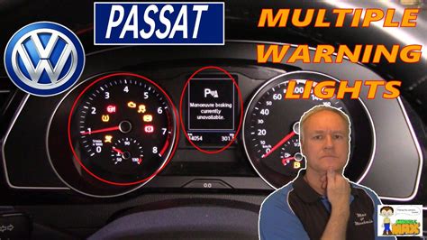 Vw Passat Multiple Dash Warning Lights Youtube